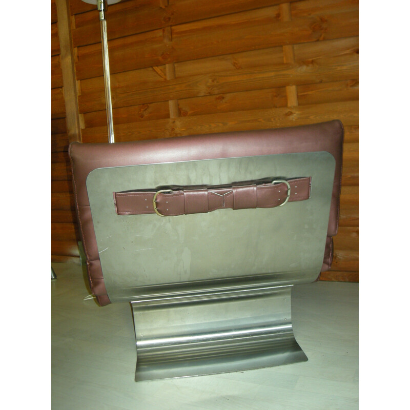 Vintage low chair, François MONNET - 1970s