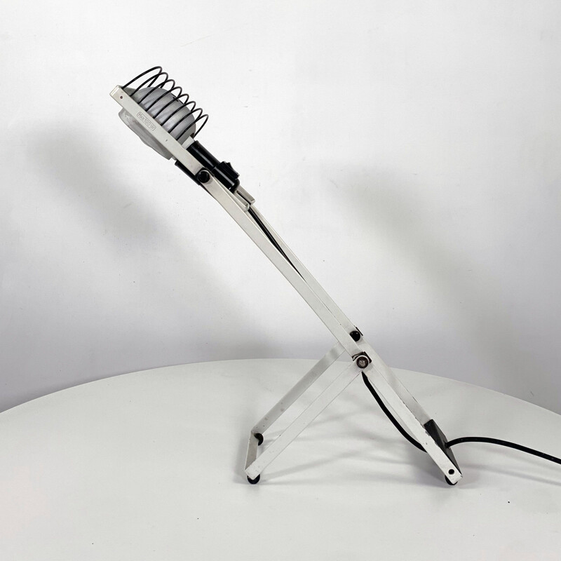 Vintage table lamp Sintesi white  by Ernesto Gismondi for Artemide 1970s