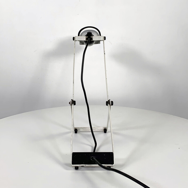 Lampe de table vintage Sintesi blanche par Ernesto Gismondi pour Artemide 1970