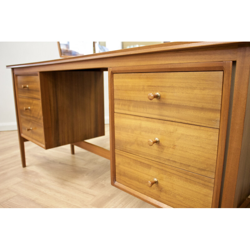 Vintage teak and walnut dressing table by Peter Hayward 1960s