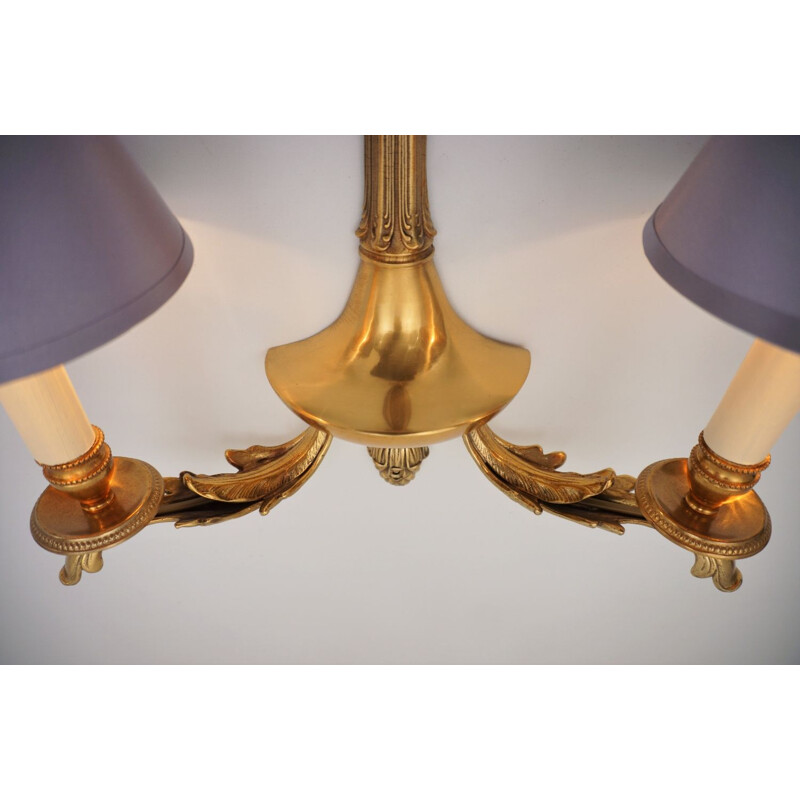 Set of 6 vintage bronze wall sconces 1980s