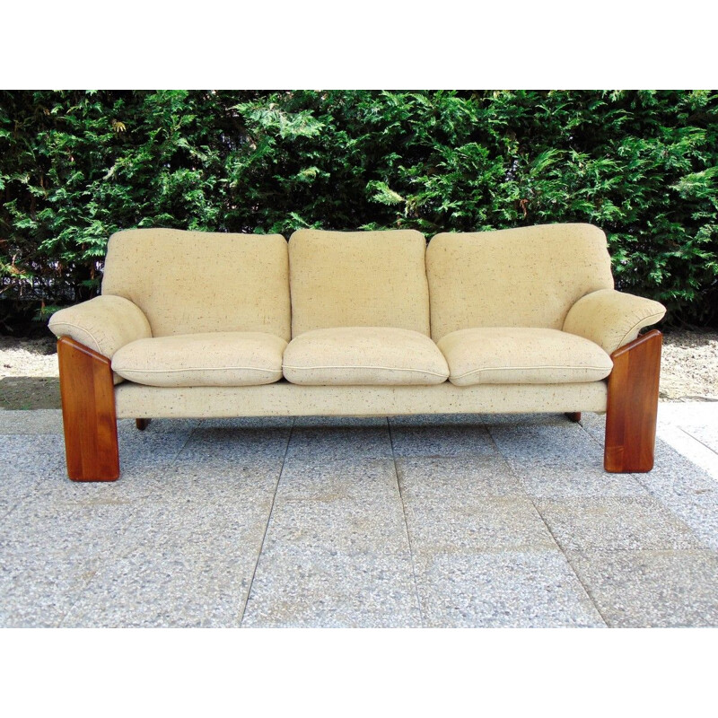 Vintage sofa with solid wood structure 1970s