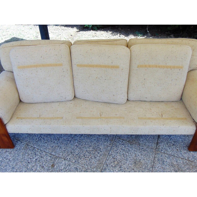 Vintage sofa with solid wood structure 1970s