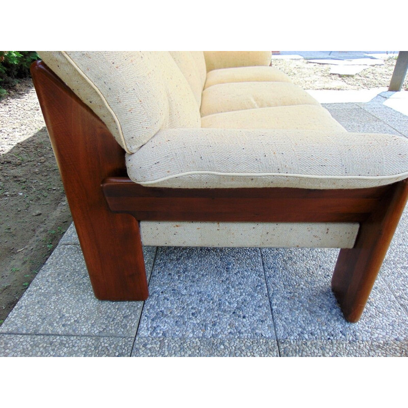 Vintage sofa with solid wood structure 1970s