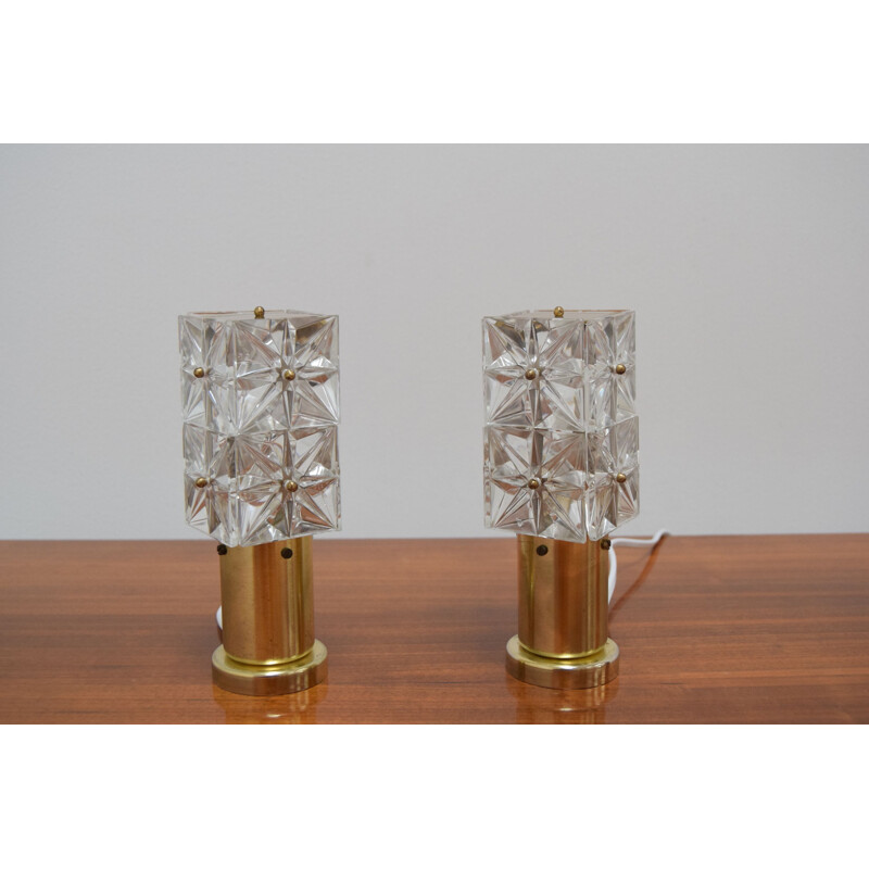 Pair of vintage small table lamps by Kamenicky Senov 1970s