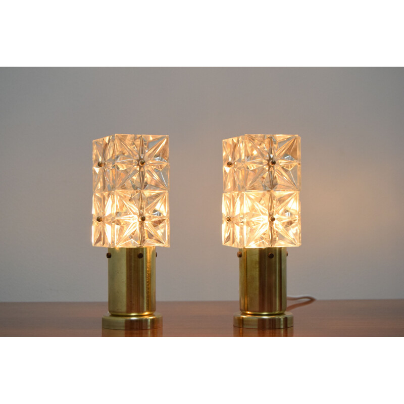 Pair of vintage small table lamps by Kamenicky Senov 1970s