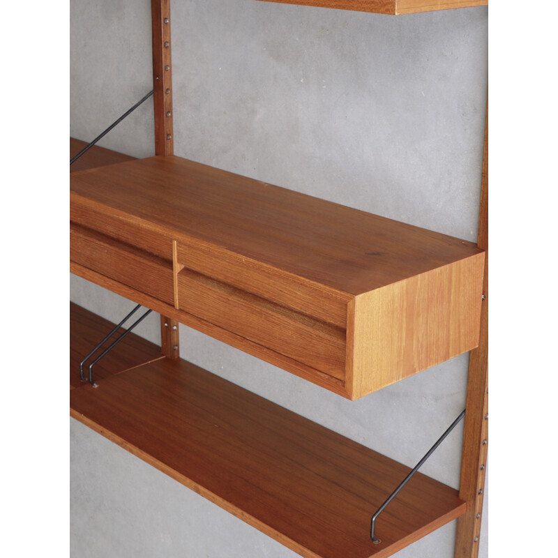 Vintage teak wall royal unit by Poul Cadovius Denmark 1960s