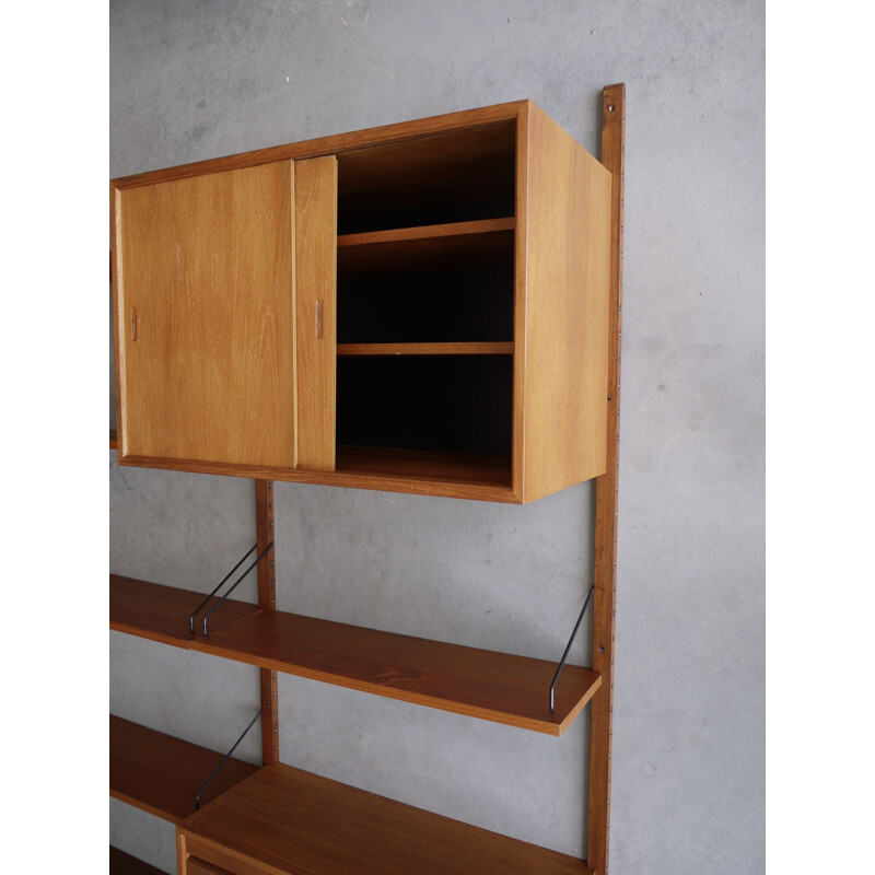 Vintage teak wall royal unit by Poul Cadovius Denmark 1960s