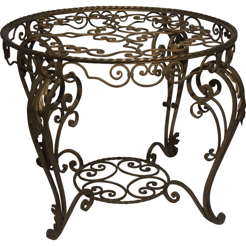Vintage coffee table wrought iron
