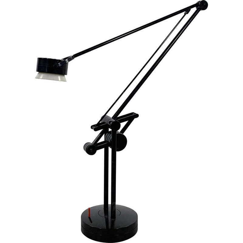 Lampe de bureau vintage Valentina noir 1980