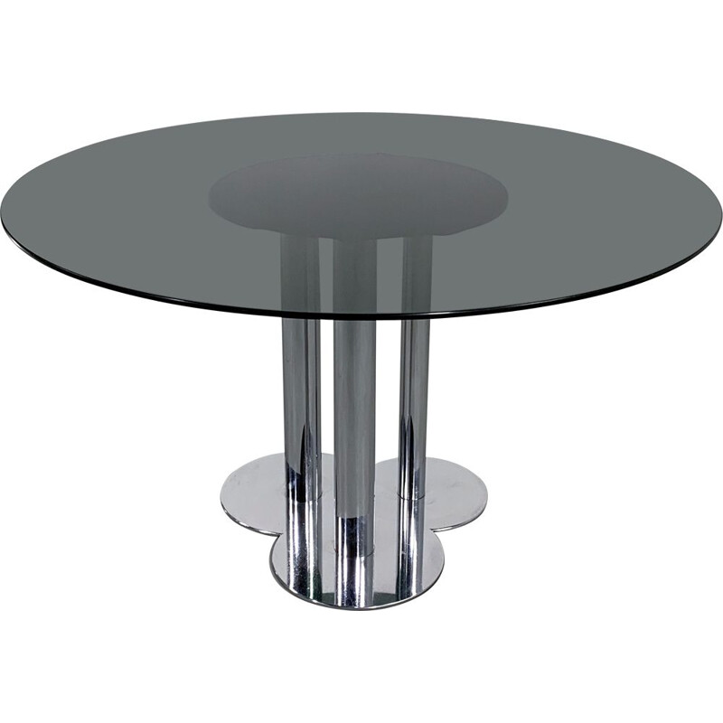 Vintage silver table Trifoglio by Sergio Asti for Poltronova 1970s