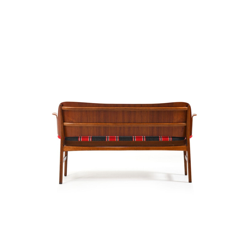 Banc vintage en teck et chêne par Arne Hovmand-Olsen 1950