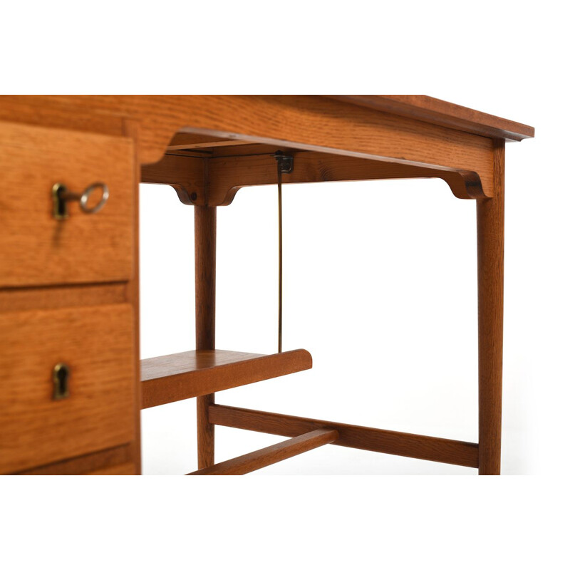 Vintage teak and oak desk 1950s