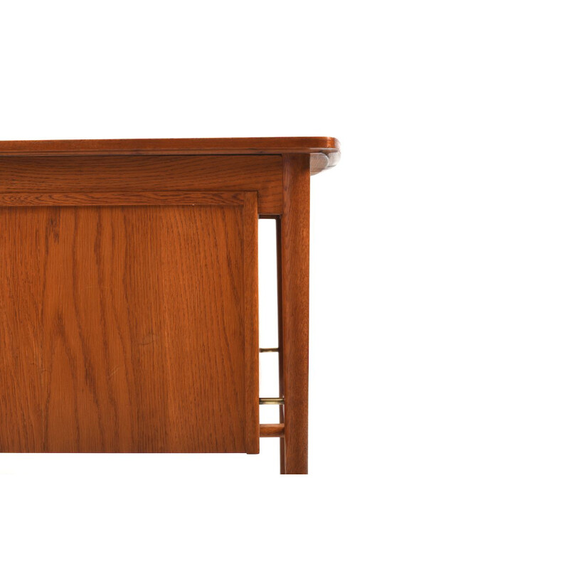 Vintage teak and oak desk 1950s