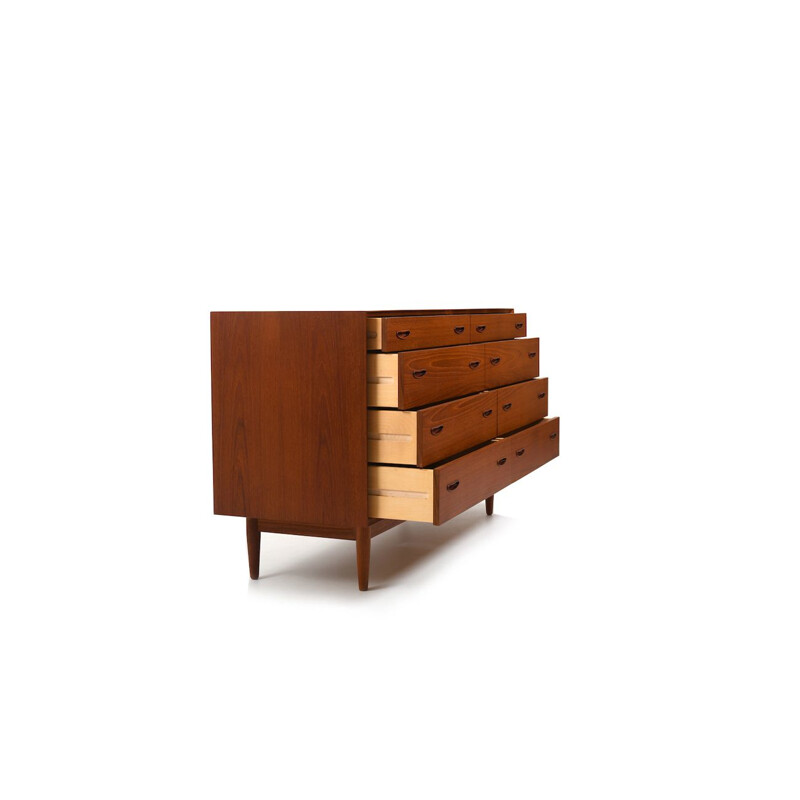 Vintage double teak sideboard Denmark 1960