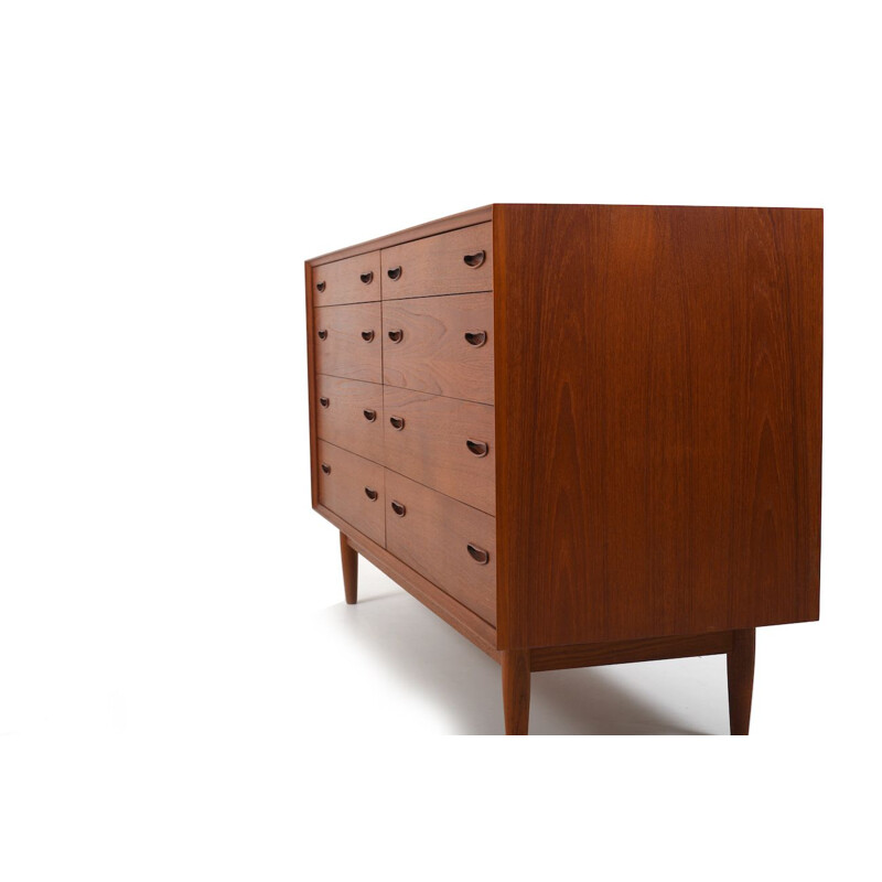 Vintage double teak sideboard Denmark 1960