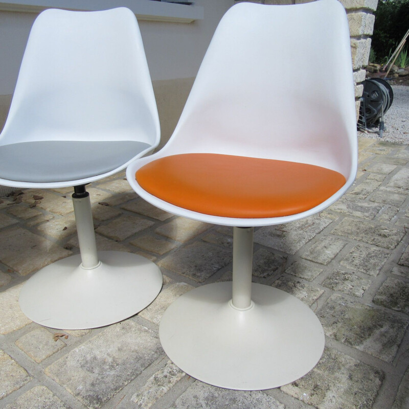 Set of 4 vintage tulip swivel chairs 1950s