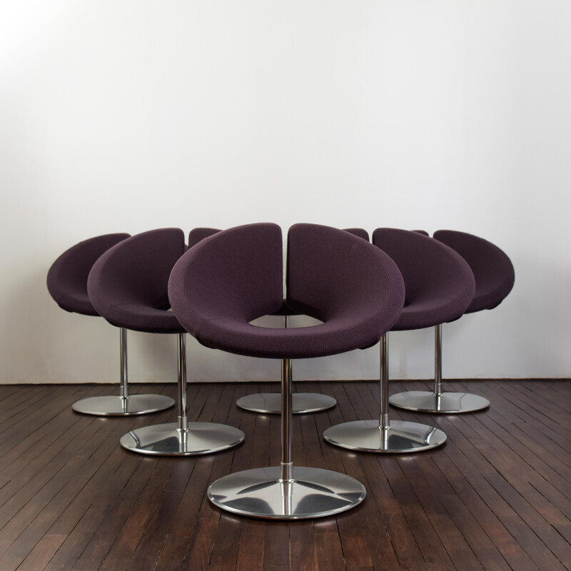 Set of 6 vintage Little Apollo swivel chairs by Patrick Norguet for Artifort 2002s