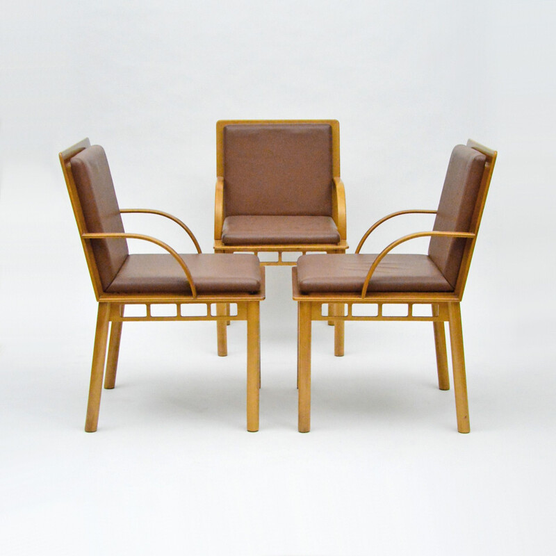 Ensemble de 6 fauteuils Bridge vintage par Ettore Sottsass pour Knoll Studio 1988