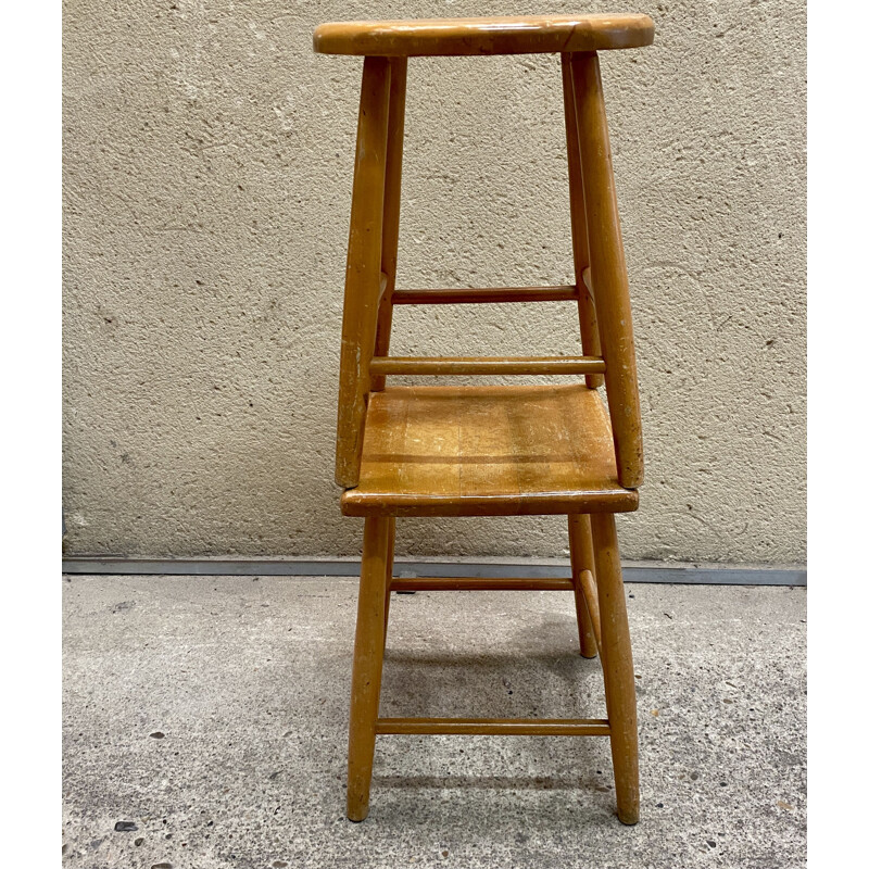 Pair of vintage wooden stools 1960s