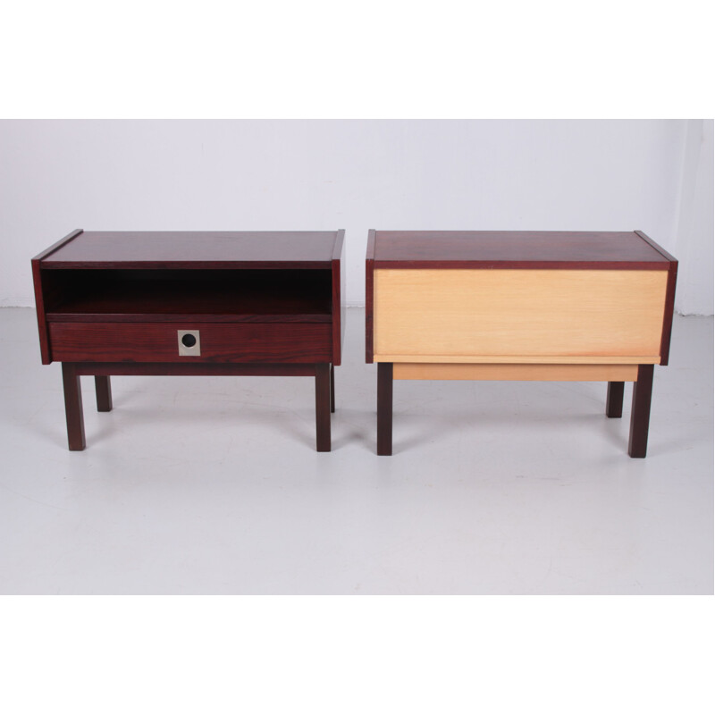 Pair of vintage rosewood night stands, Denmark 1960