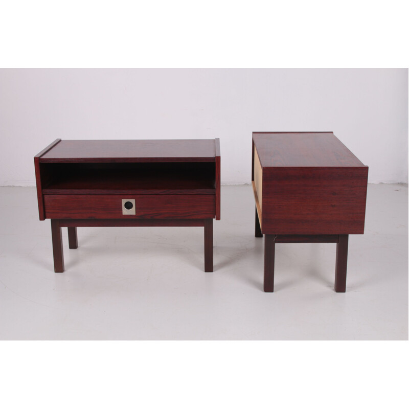 Pair of vintage rosewood night stands, Denmark 1960