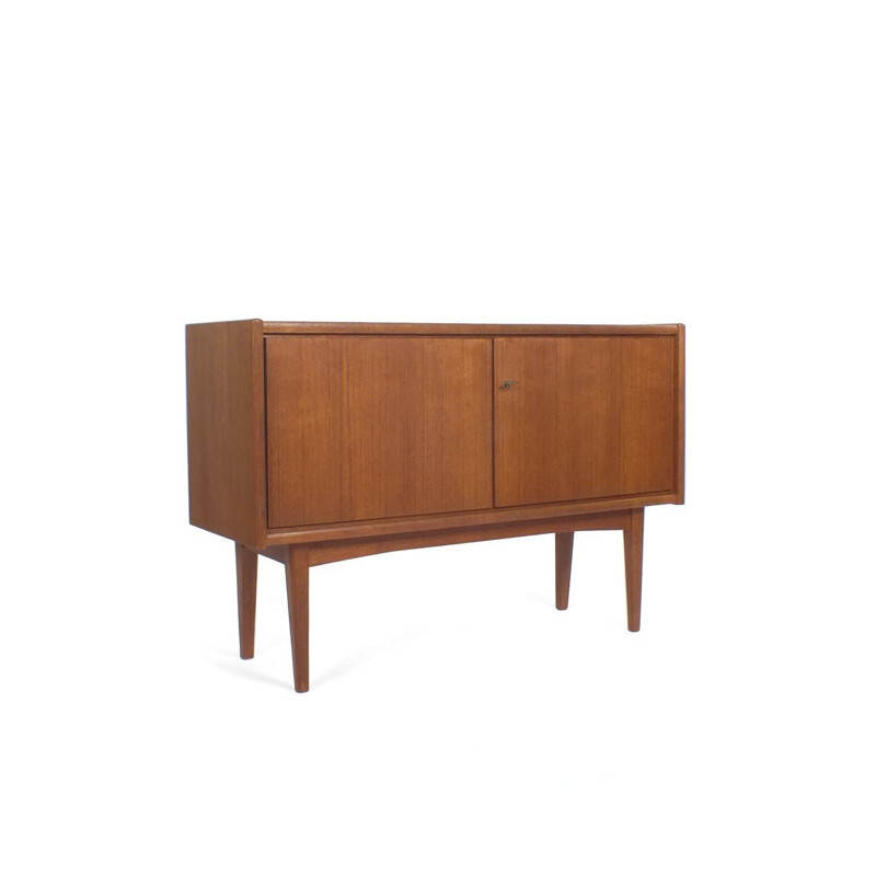 Small vintage teak veneer highboard 1960