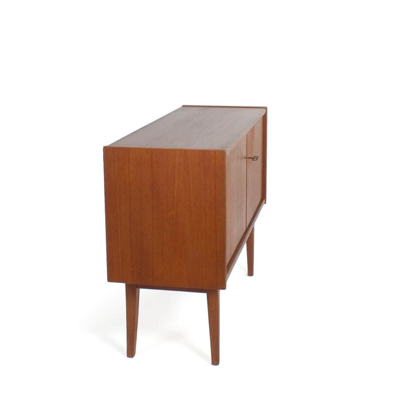 Small vintage teak veneer highboard 1960