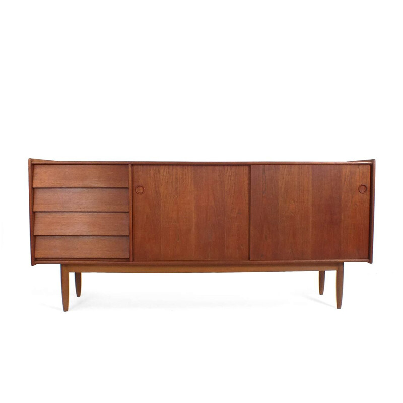 Large vintage sideboard with sliding doors 1960