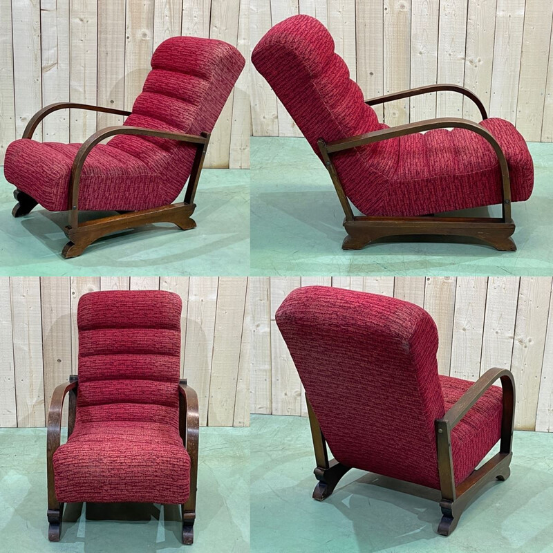 Vintage Bridge armchair, Art Deco 1930