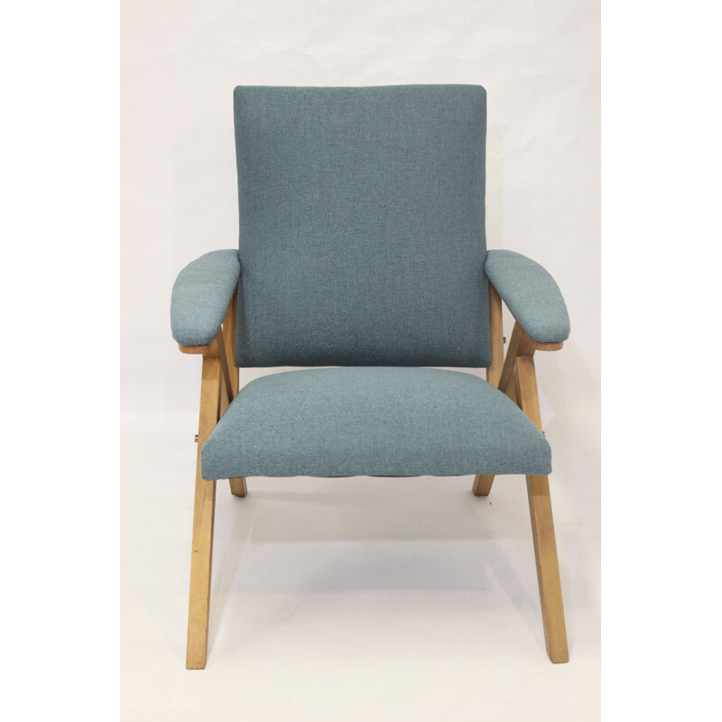 Vintage Scandinavian beechwood armchair 1960