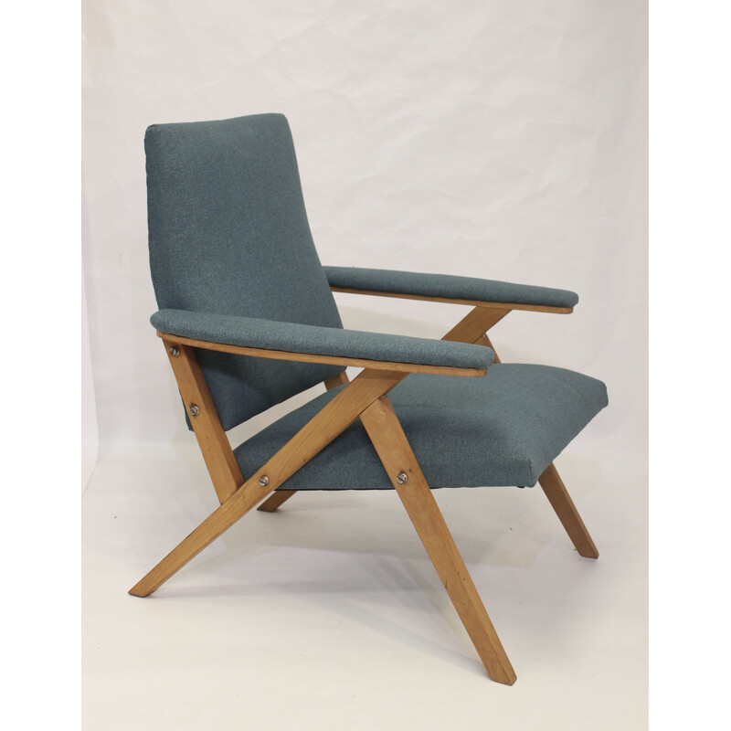 Vintage Scandinavian beechwood armchair 1960