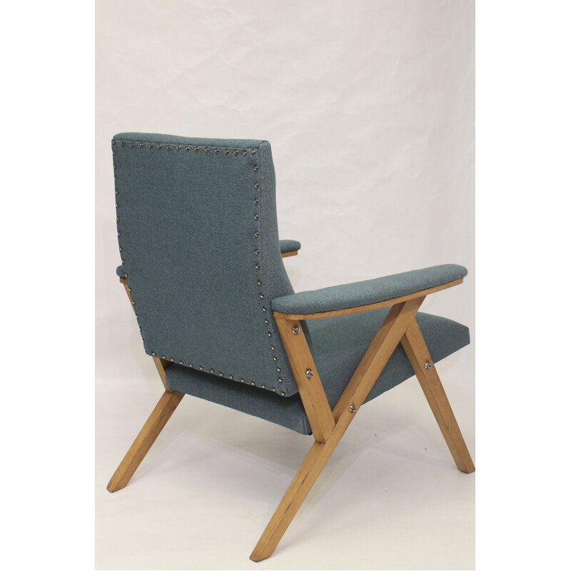 Vintage Scandinavian beechwood armchair 1960