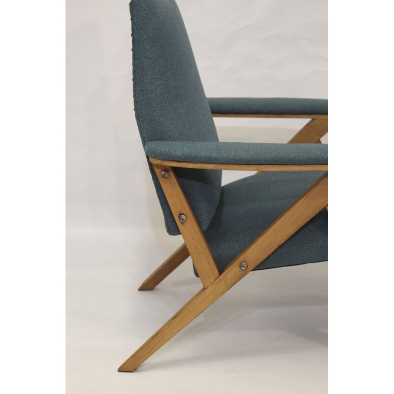 Vintage Scandinavian beechwood armchair 1960