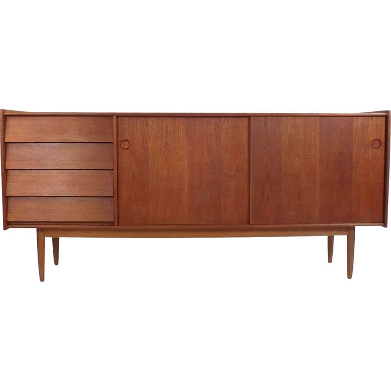 Large vintage sideboard with sliding doors 1960