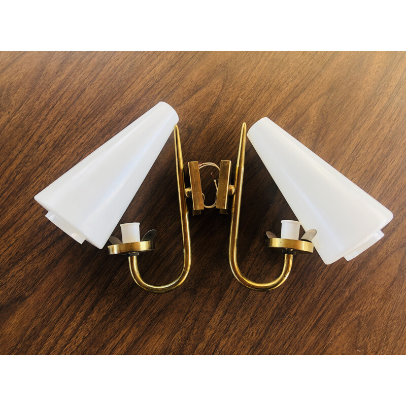 Pair of Scandinavian sconces 1950