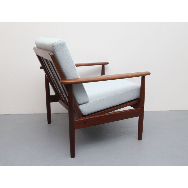 Sillón de teca gris-azul 1960