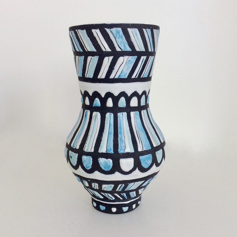 Vintage vase Baluster by Roger Capron France 1959s