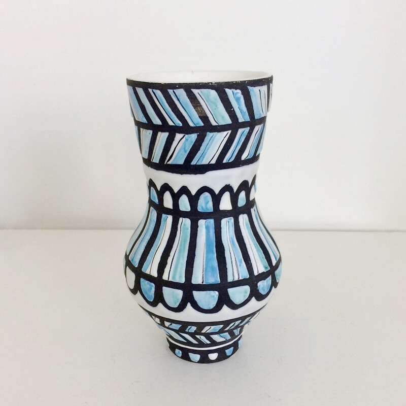 Vintage vase Baluster by Roger Capron France 1959s