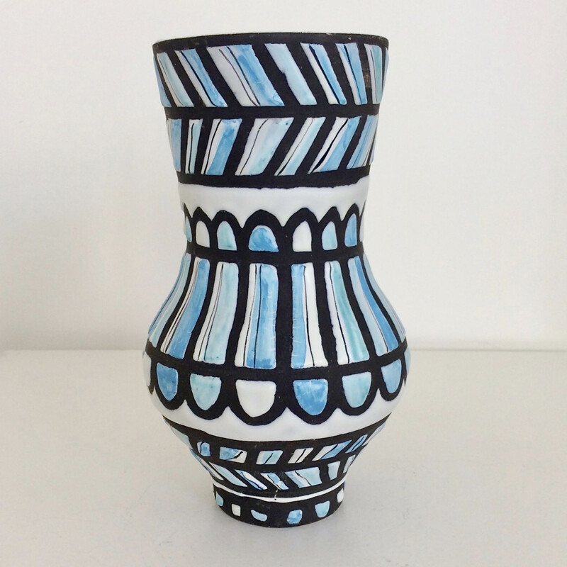 Vintage vase Baluster by Roger Capron France 1959s