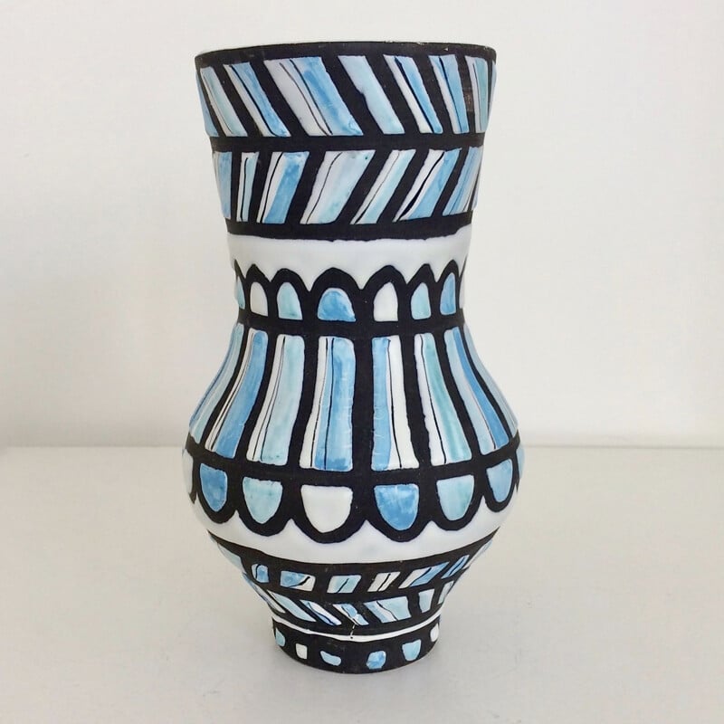 Vintage vase Baluster by Roger Capron France 1959s