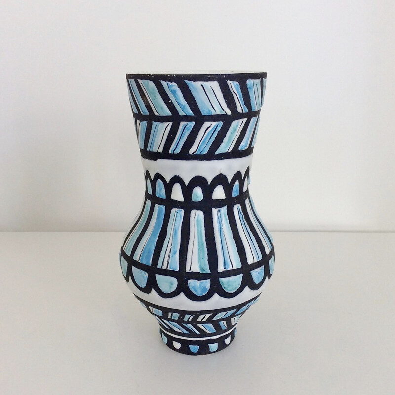 Vintage vase Baluster by Roger Capron France 1959s