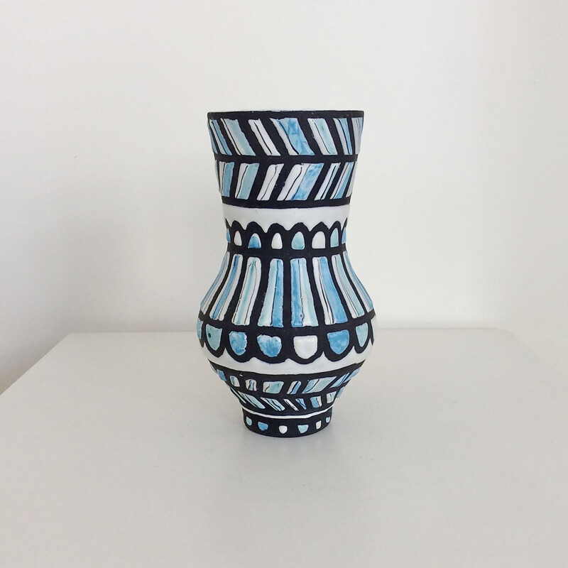 Vintage vase Baluster by Roger Capron France 1959s