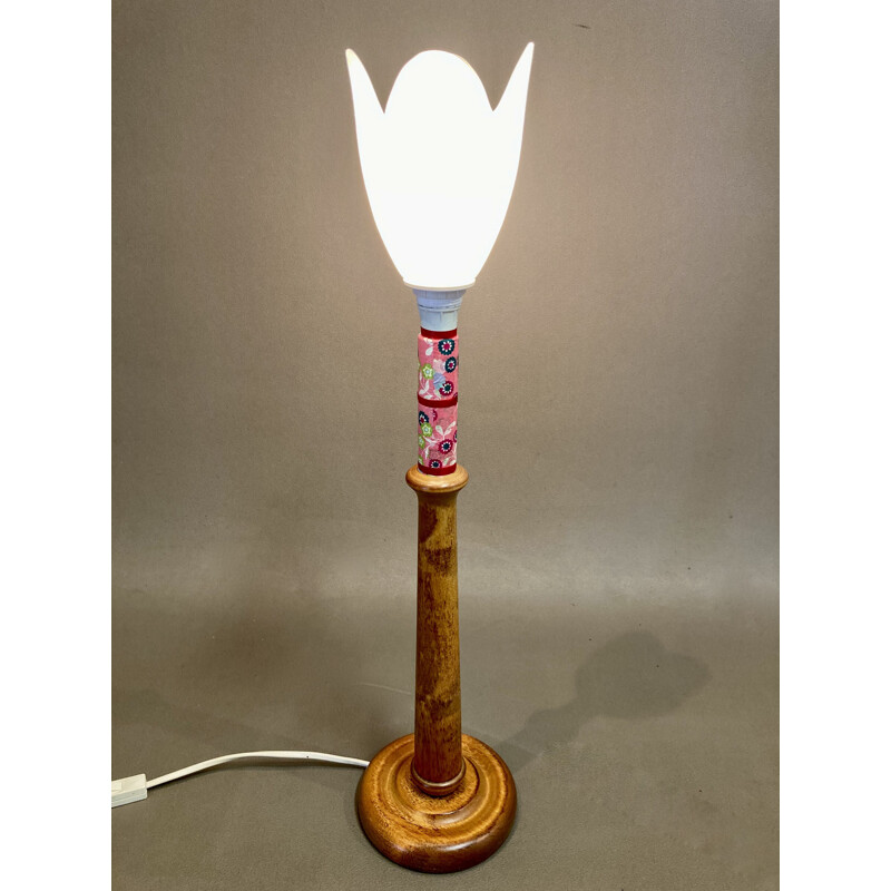 Vintage lamp in glass paste 1950s