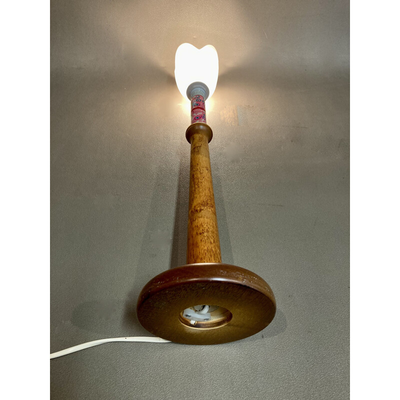 Lampe vintage en pâte de verre 1950
