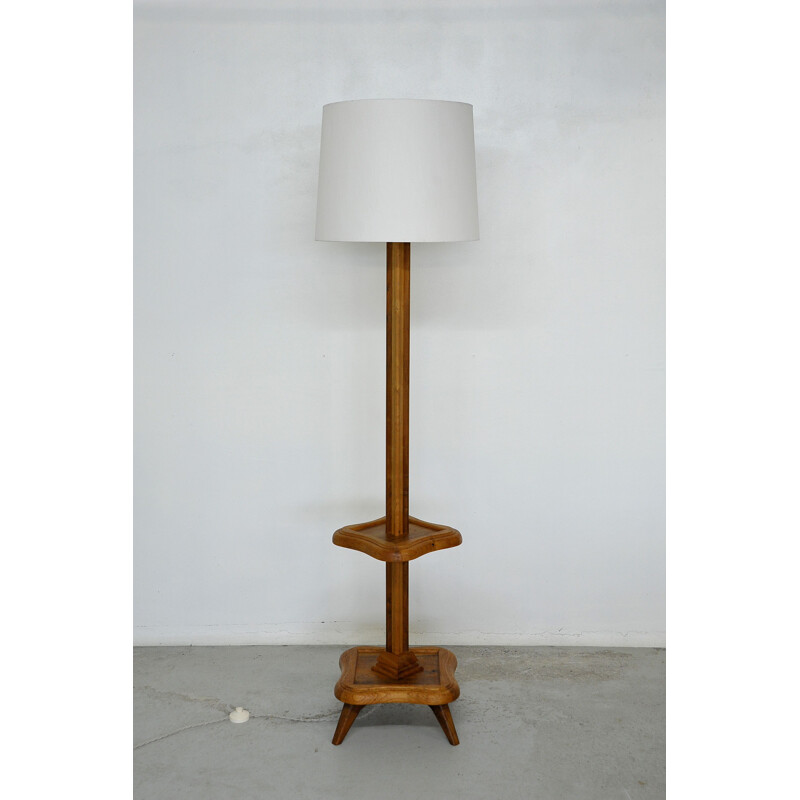 Vintage floor lamp in solid wood 1960