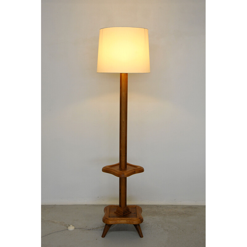 Vintage floor lamp in solid wood 1960