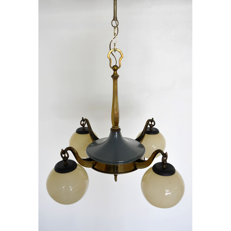 Vintage neoclassical chandelier, France 1940