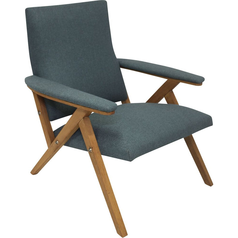 Vintage Scandinavian beechwood armchair 1960