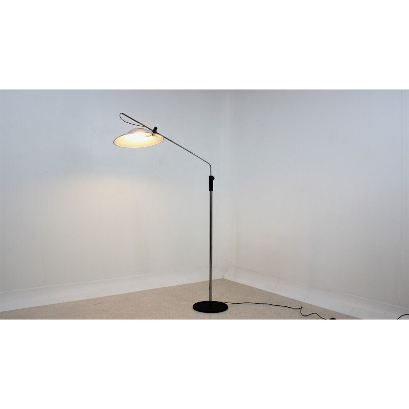 Vintage chrome floor lamp by Goffredo Reggiani 1970